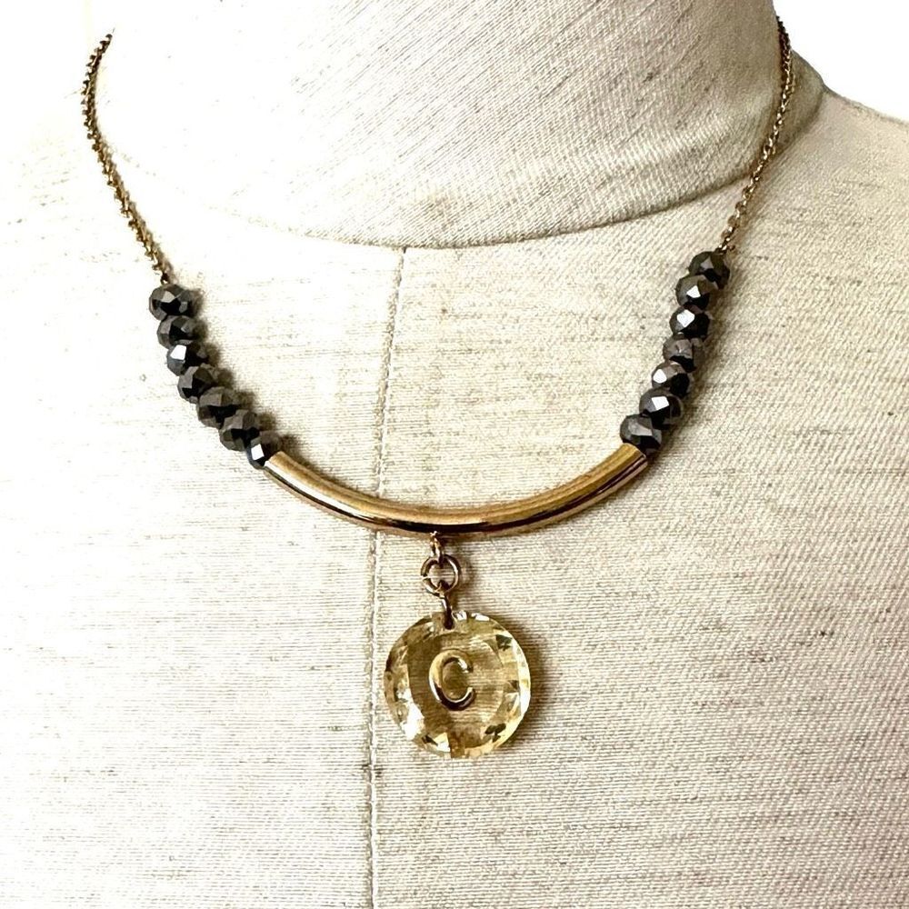 Liz Claiborne C monogram necklace